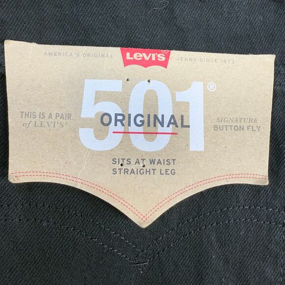 Levi's 501XX Big E Men's 33x34 Black Straight Leg Button Fly Preppy Normcore NWT - Picture 5 of 16